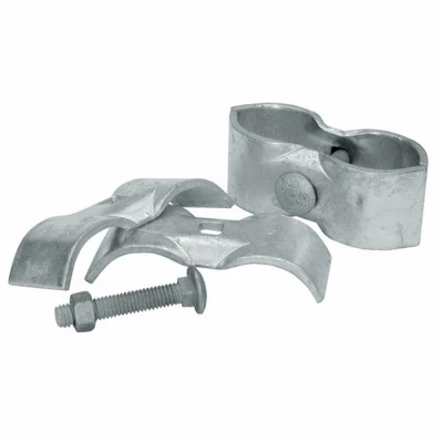 1-5/8 Inch Chain Link Fence Panel Clamp Set - Durable Steel, Galvanized Finish