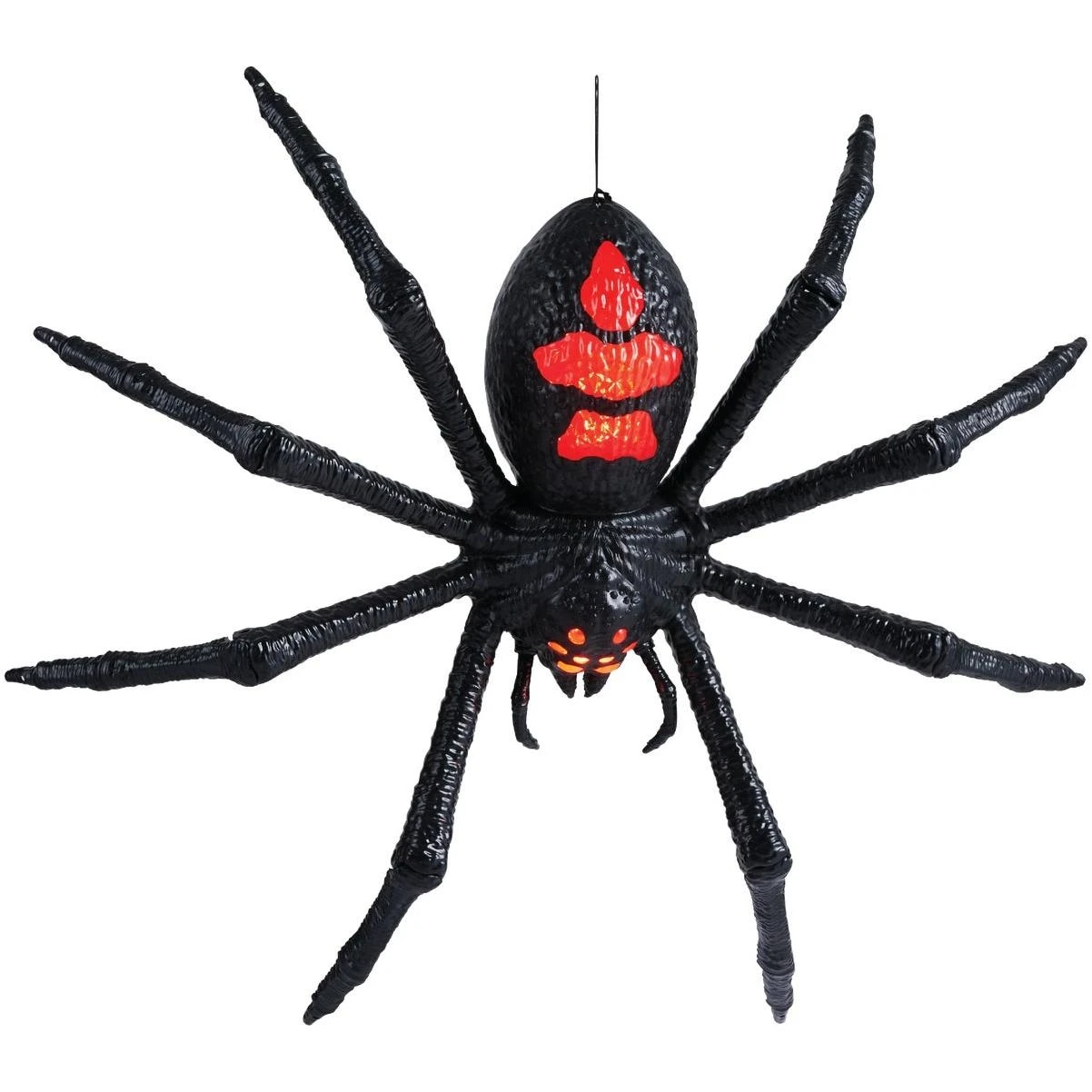 18 Inch Led Light-up Creepy Spider Halloween Decoration With Sound Effects