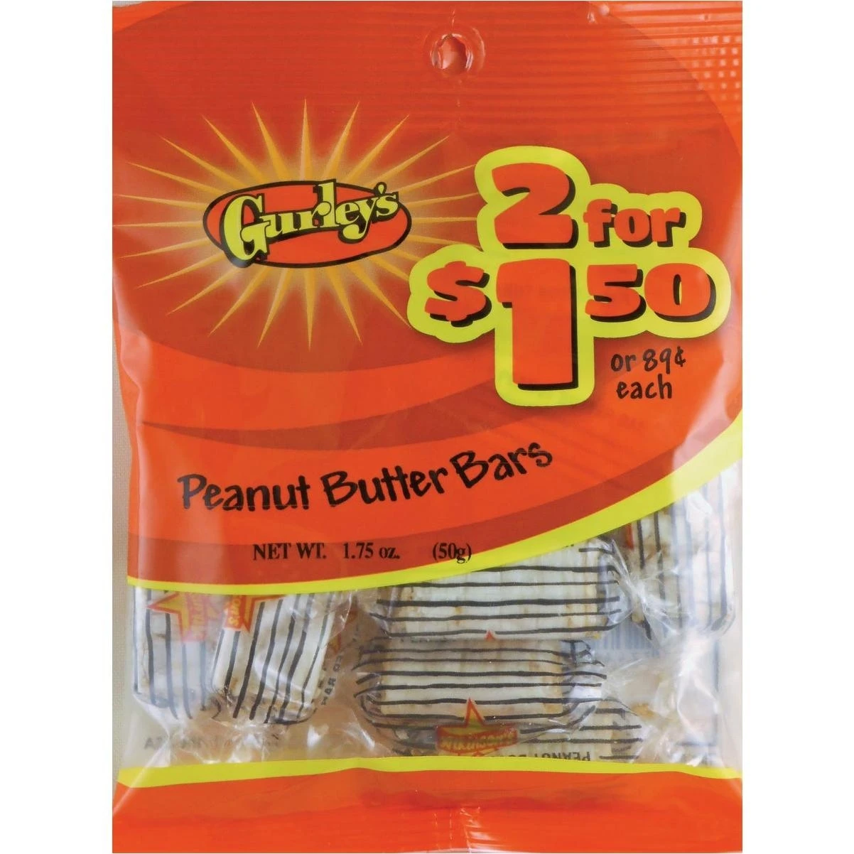 1.75 Oz. Peanut Butter Bars - Delicious Snack Treat