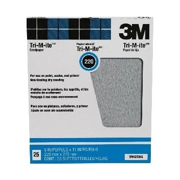 25 Pack Trimite Sandpaper 220 Grit No Load 9x11 Inches