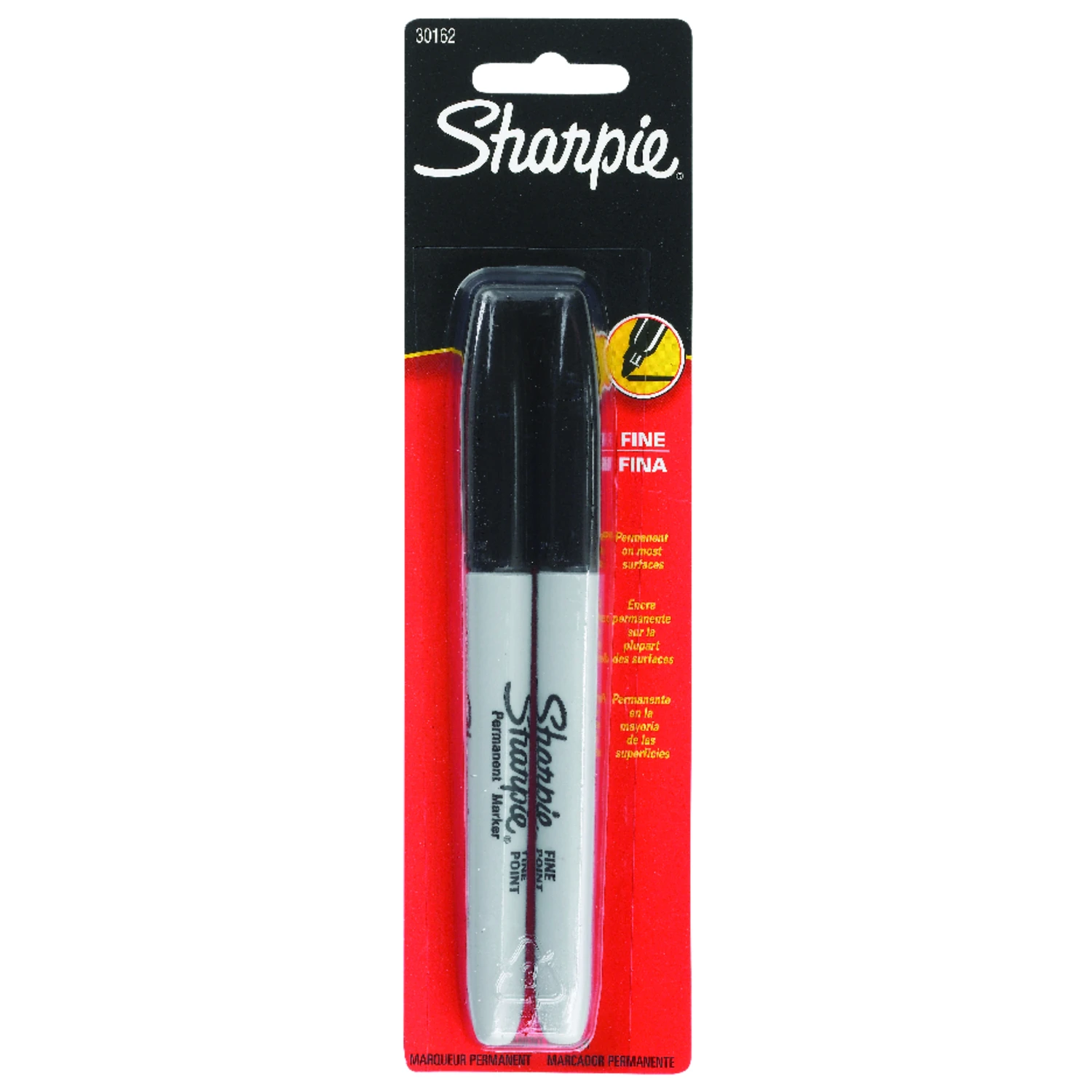 Sharpie 30162PP Permanent Marker, Fine Lead/Tip, Black Lead/Tip, 84 deg F Flash Point