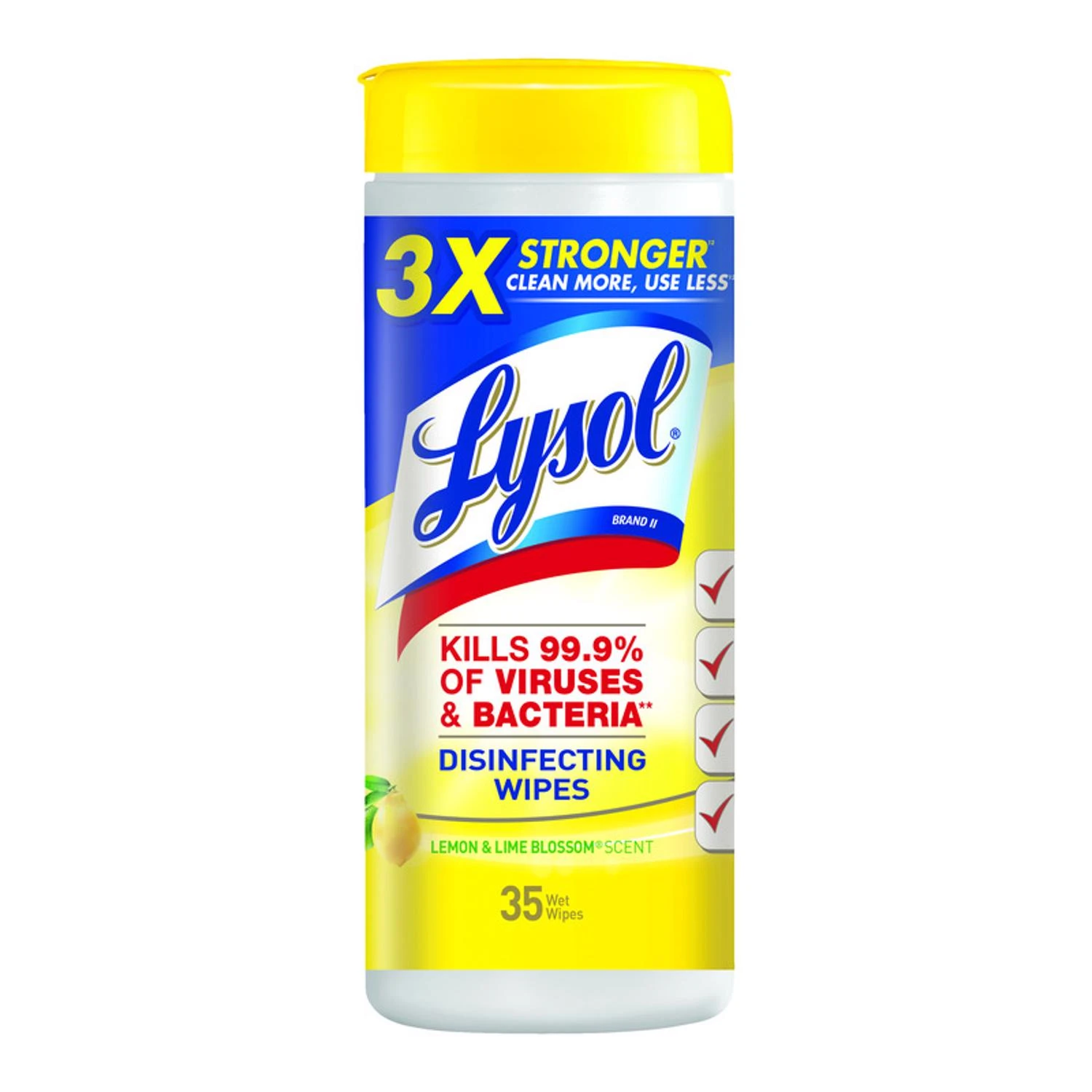 Lysol Lemon & Lime Blossom Scent Anitbacterial Disinfectant 35 pk Wipes
