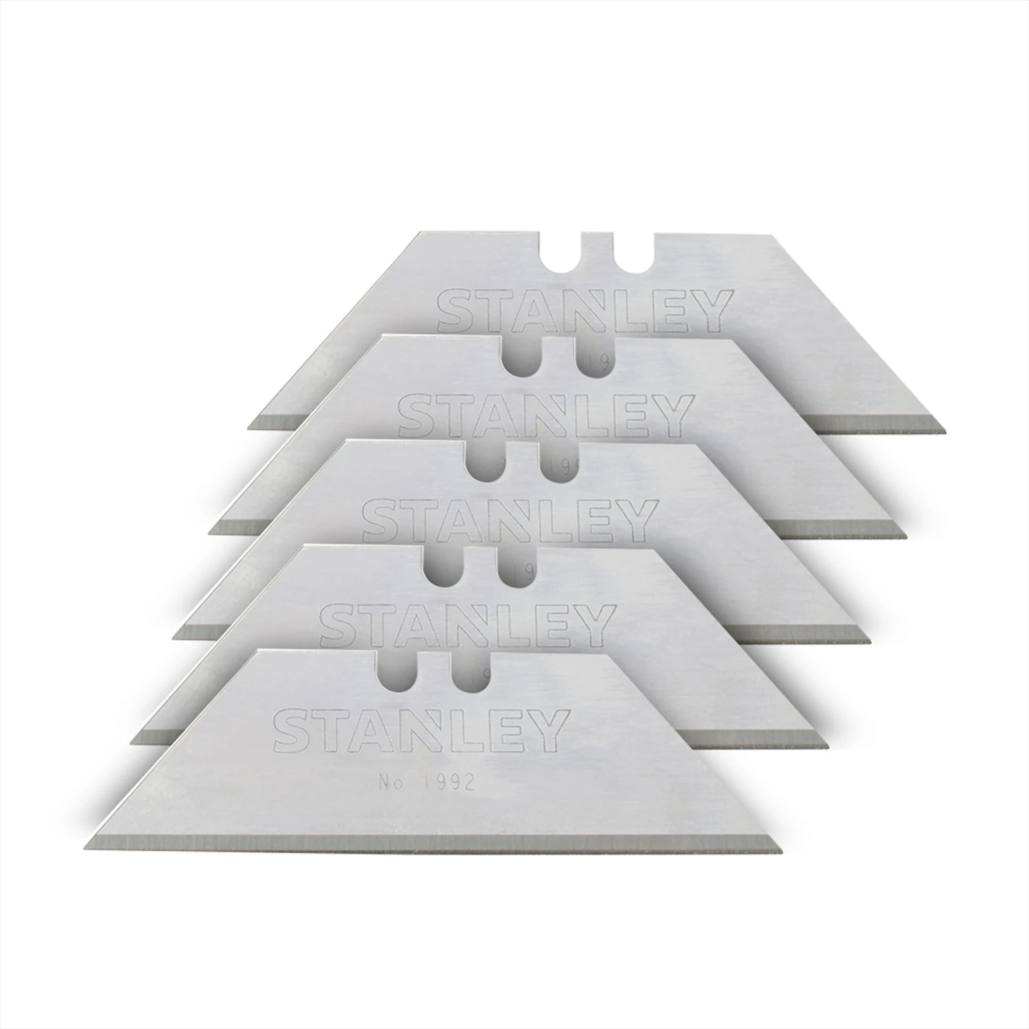 STANLEY 11-921 Utility Blade, 2-7/16 in L, HCS, 2-Point, 5/PK