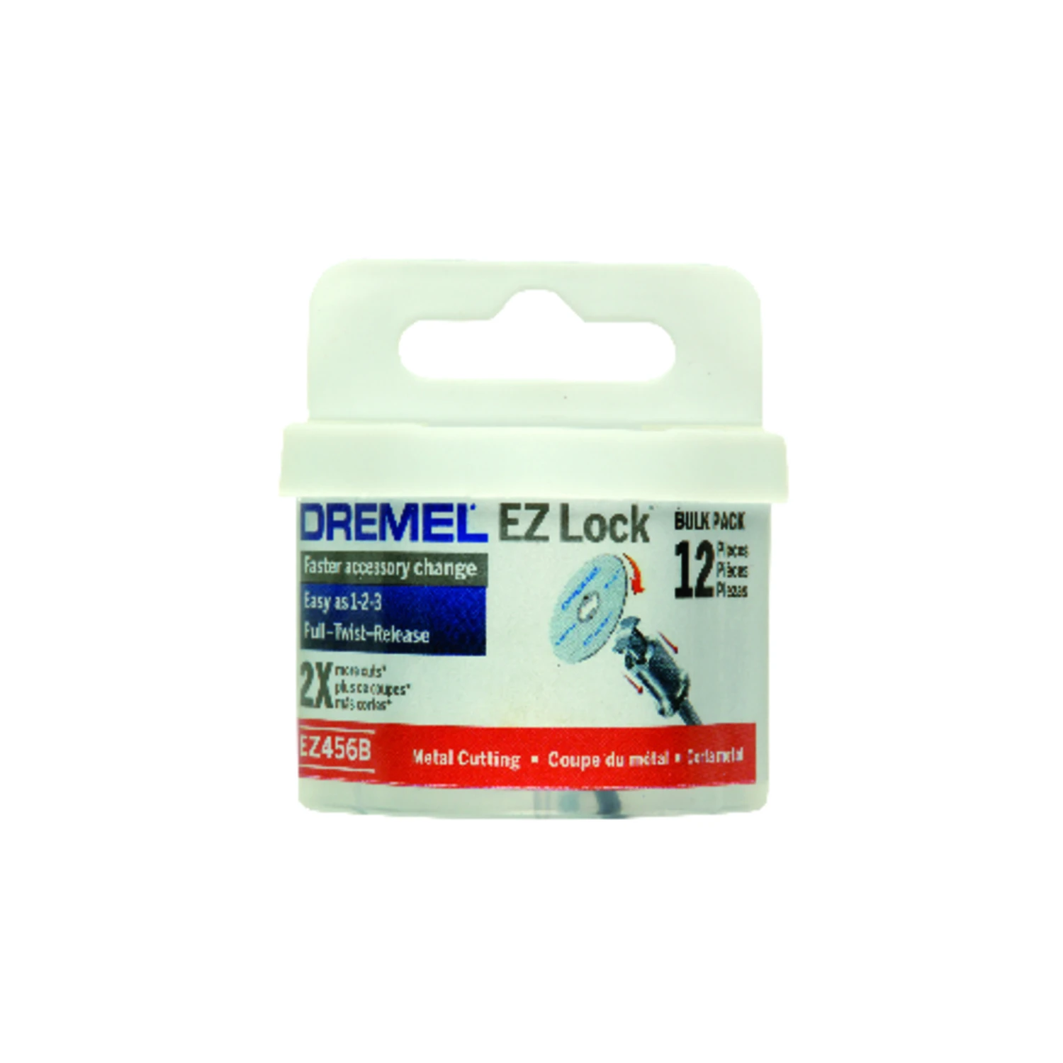 Dremel EZ Lock Series EZ456B Cut-Off Wheel, 1-1/2 in Dia, 1/8 in Thick, 1/8 in Arbor