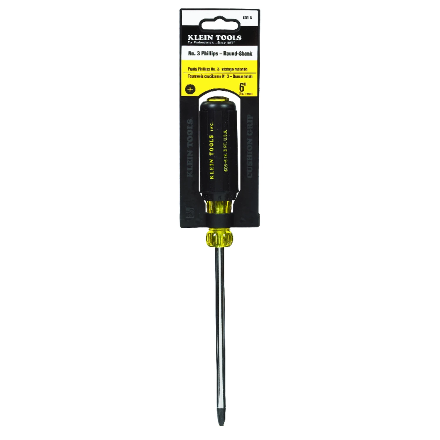 Cushion-Grip #3 Phillips Screwdriver, 6 x 11-In.