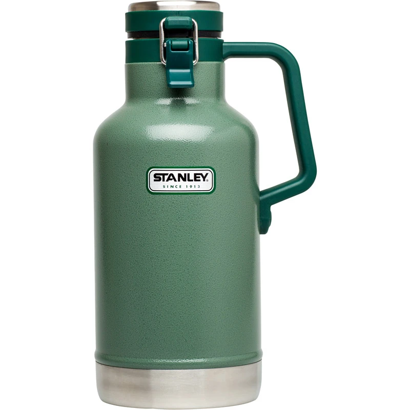Classic 64 Oz. Hammertone Green Stainless Steel Vacuum Growler Thermos