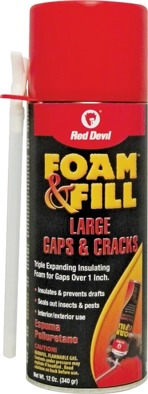 Foam & Fill 0909 Expanding Polyurethane Sealant, 12 Oz Aerosol Can