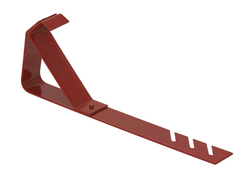 2504 Fixed Roof Bracket, Steel, Red, 6 In. Platform, 45 Degree Angle, Osha Compliant