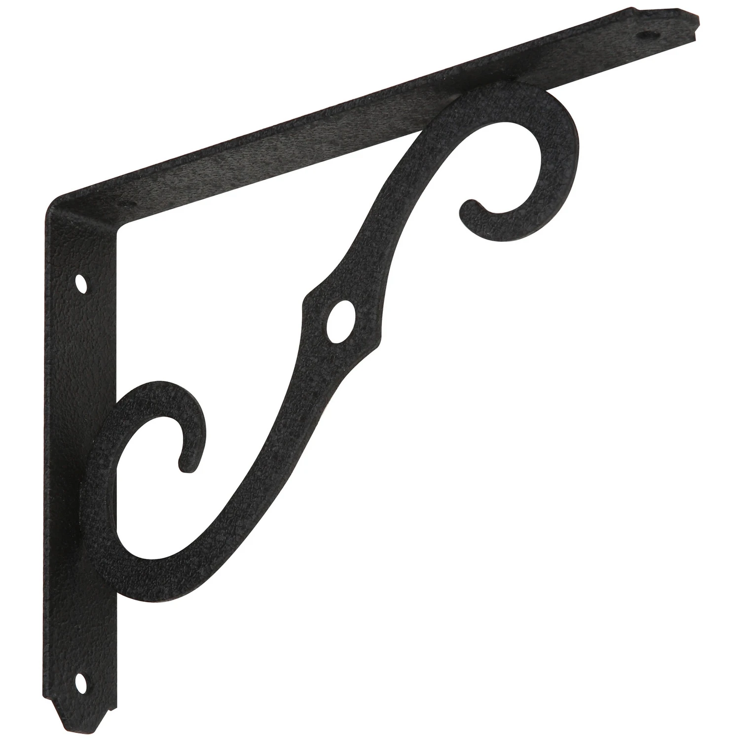 National 152bc 8 In. D X 5-1/2 In. H Black Steel Ornamental Shelf Bracket