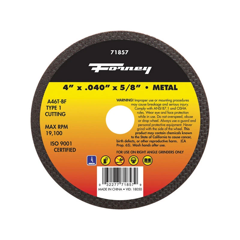 4 In. X 0.040 In. X 5/8 In. Aluminum Oxide Metal Cut-off Wheel