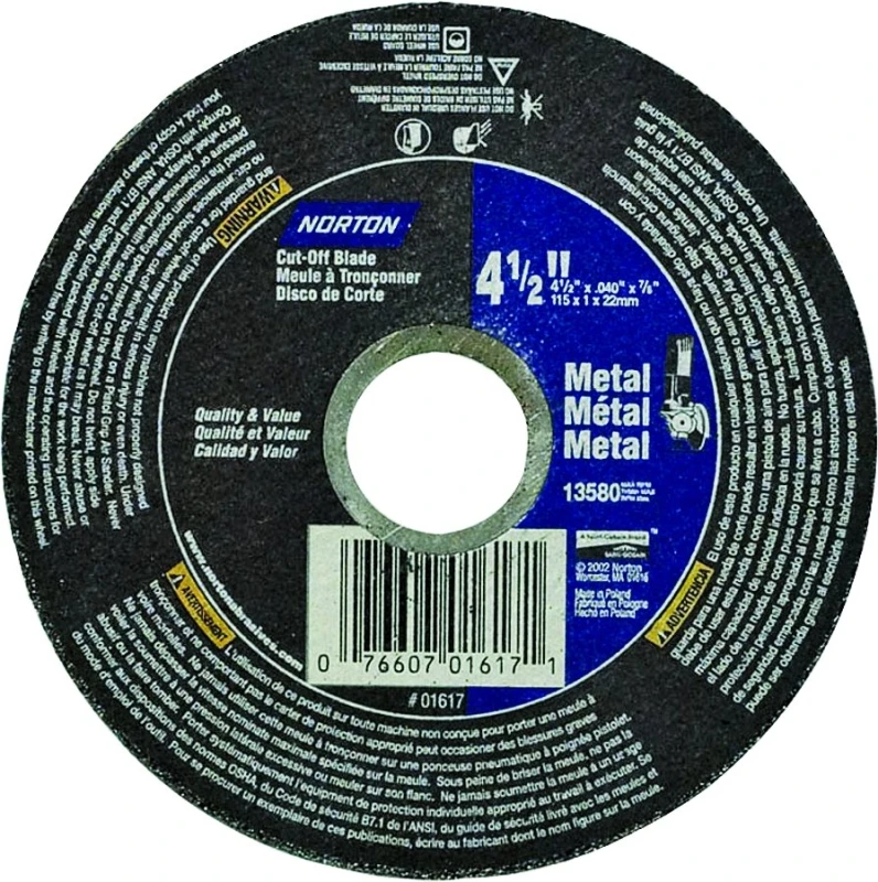 07660701617 4-1/2 In. Aluminum Oxide Cut-off Wheel, 0.04 In. Thick, 60 Grit