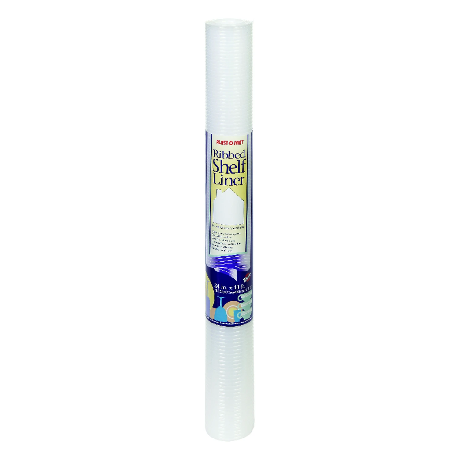 Shelf Liner, Non-Adhesive, Ribbed, Waterproof, Clear, 24-In. x 10-Ft.