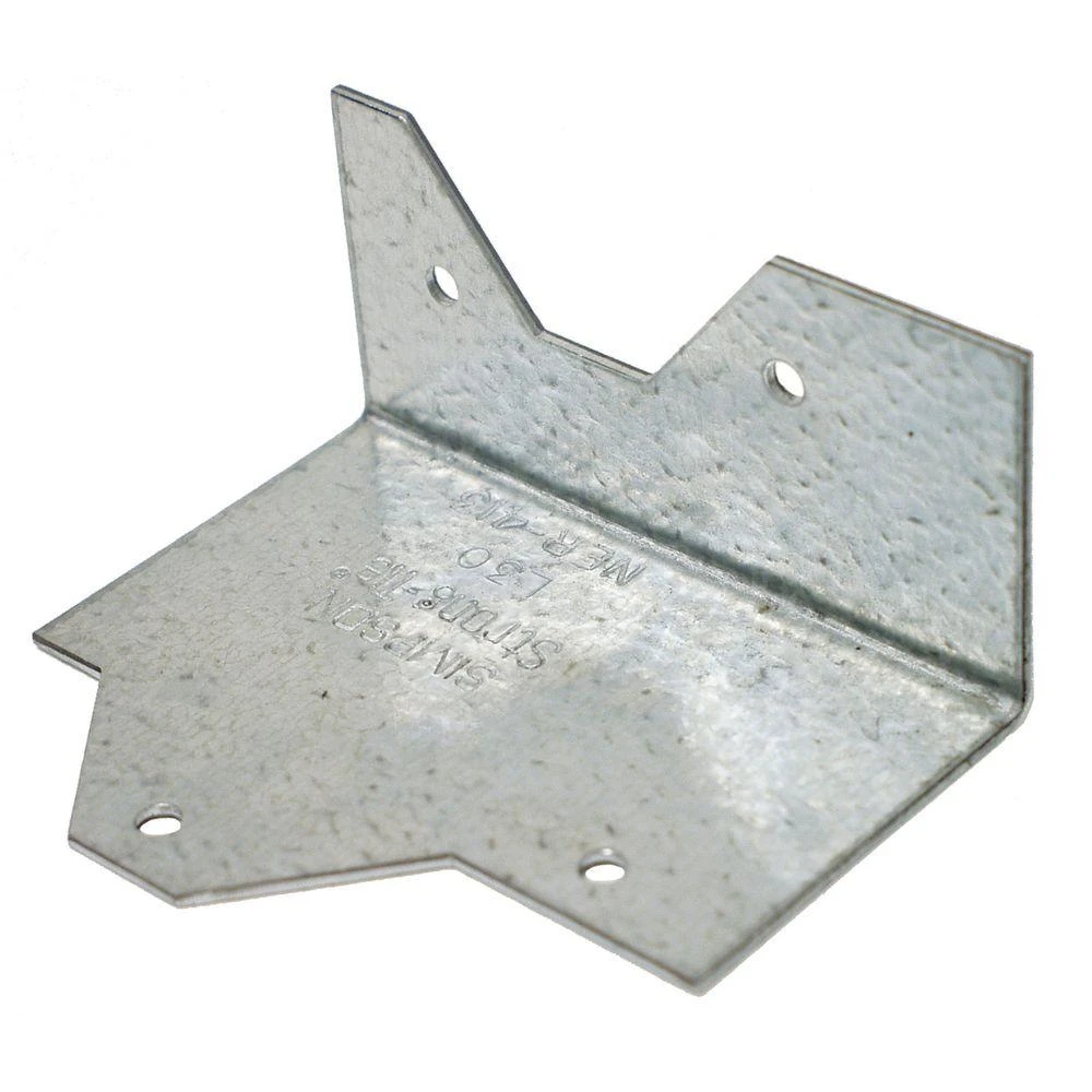L-Angle Connector, Angle Reinforcement, 16 Gauge, Galvanized Steel, 3 In.