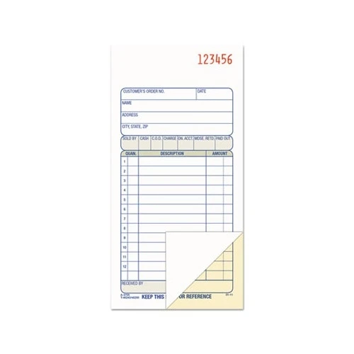 "Adams Sales Order Book, 7.19""L x 3.34""W, 50/Pack (DC3705)"