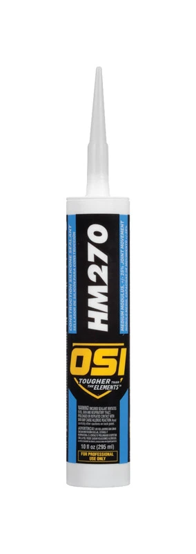 HM270 Construction Silicone Sealant, Clear, 10-oz.