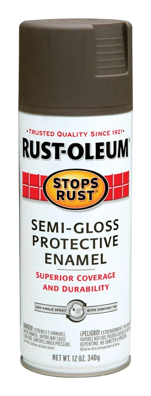 Stops Rust Spray Paint, Anodized Bronze Semi-Gloss, 12-oz.