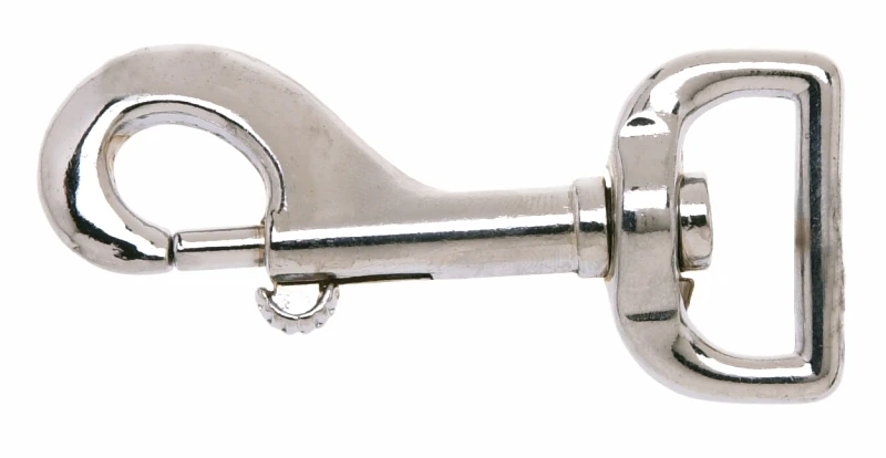 Bolt Snap, Swivel Strap Eye, Zinc/Nickel, 1 In.