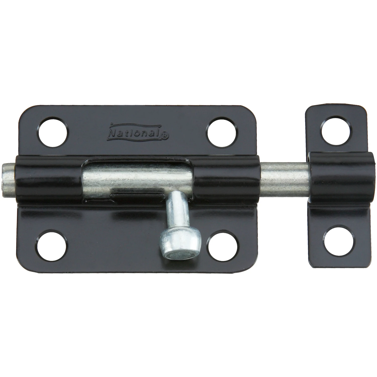 Door Barrel Bolt, Black, 3 In.
