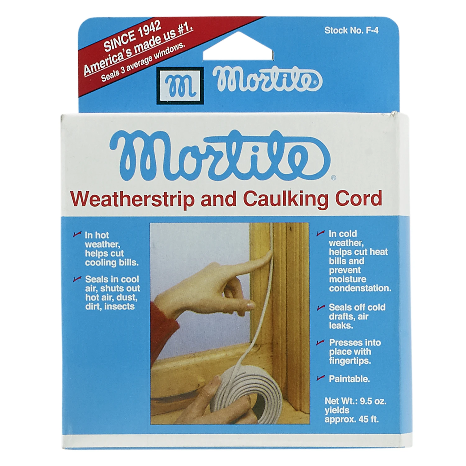 Mortite Caulking Cord, Gray, 45 Ft.