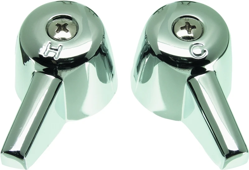 80401 Chrome Faucet Handle Replacement For Central Brass, 2-pack, Metal/zinc
