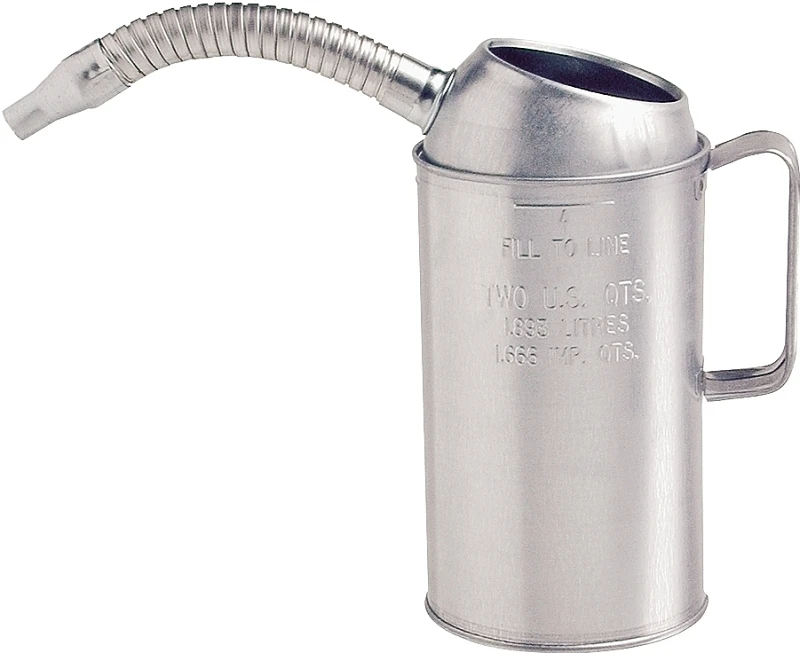 75-442gs 2 Quart Galvanized Measure Can With Flexible Spout