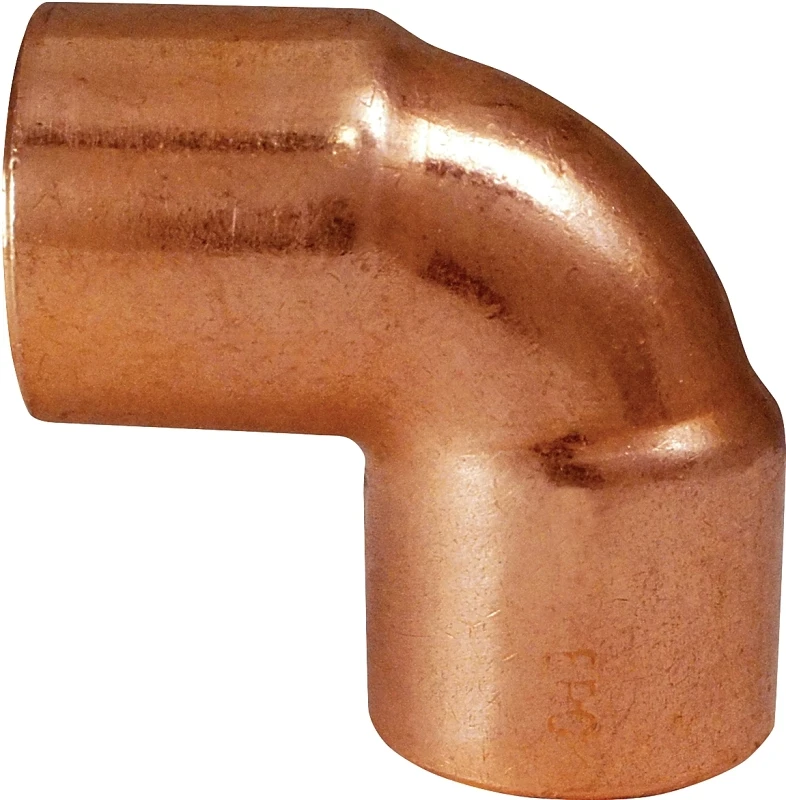 31272 Copper 90 Degree Elbow, 1/2 In Sweat Connection