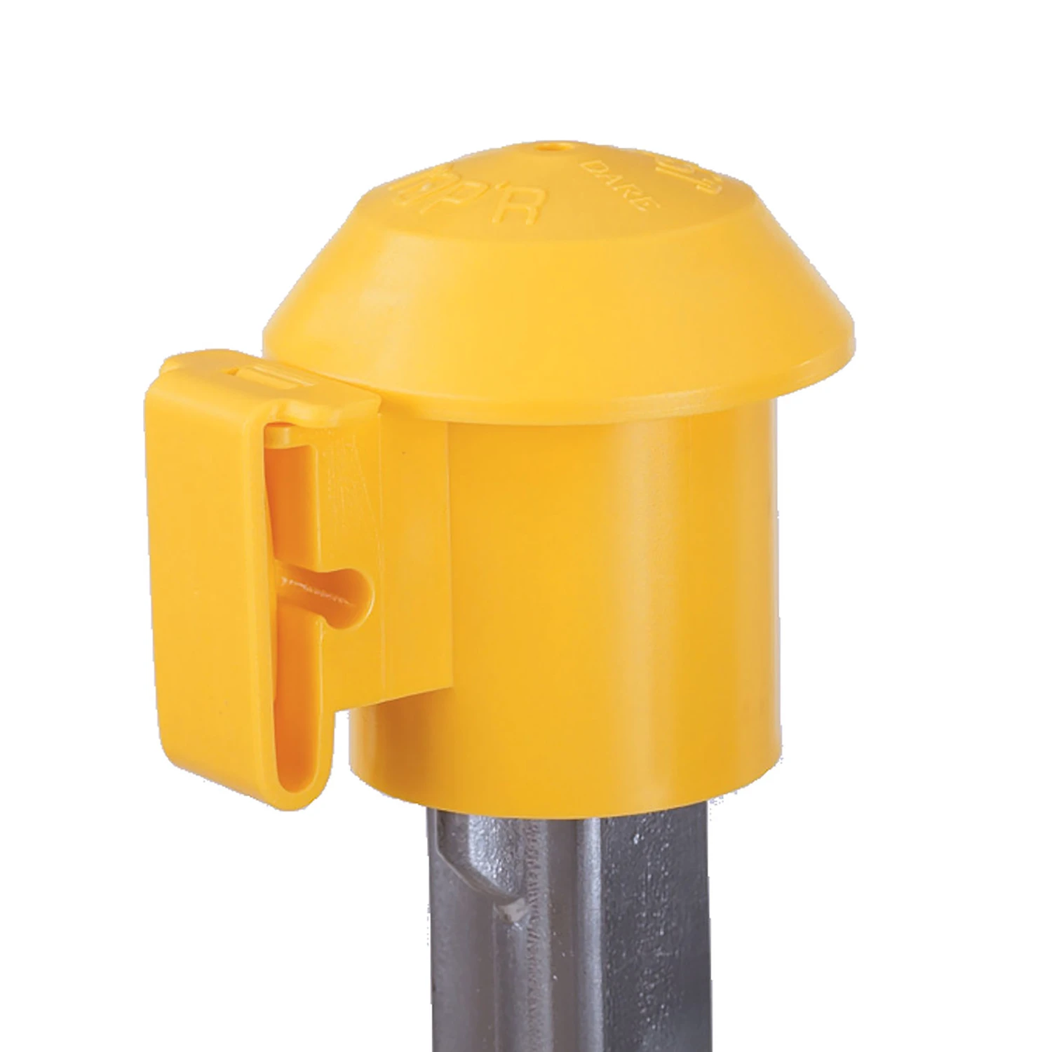 Electric Fence Insulator, T-Post Cap, Yellow, 10-Pk.