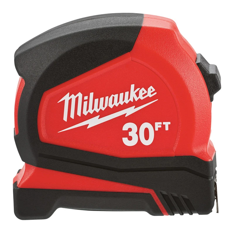 30 Ft. Compact Tape Measure 1.65 In. W, Model 48-22-6630, Heavy-duty