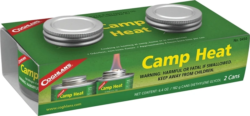 Camp Heat 6.4 Oz. Cooking Fuel (2-pack) - 4 Hr Burn Time, Model 0450