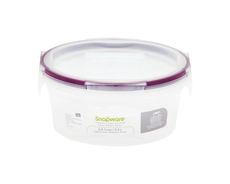 Total Solution 3.8 Cups Round Food Storage Container With Lid, 2 Pieces, Model 1109968