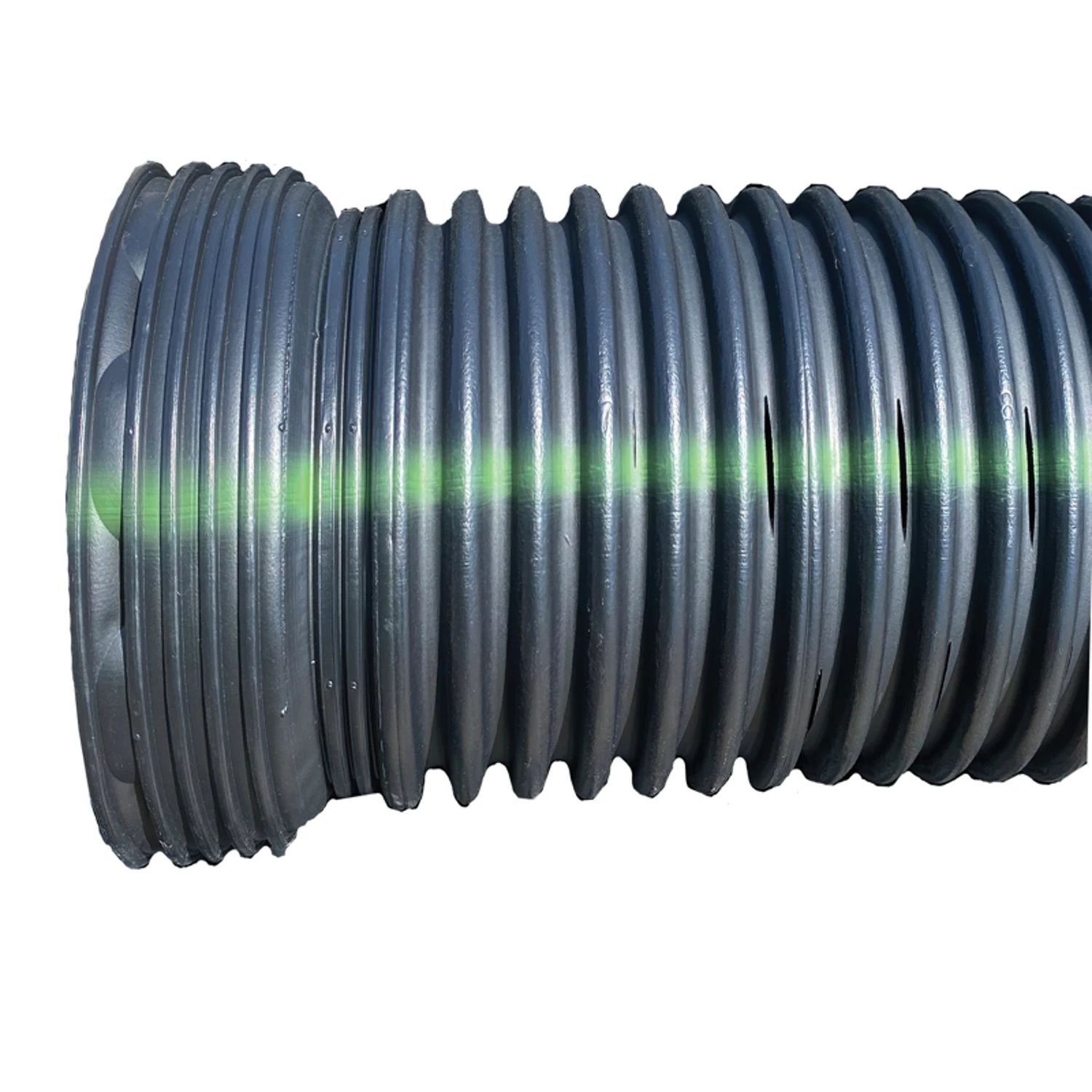 Poly Drainage Tube, Corrugated, Slotted, 4 In. x 10 Ft.