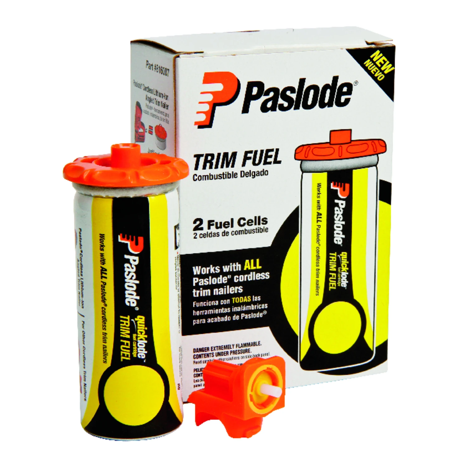 Paslode 816007 Trim Fuel, Universal, Yellow, For: Paslode Cordless Finish Nailers