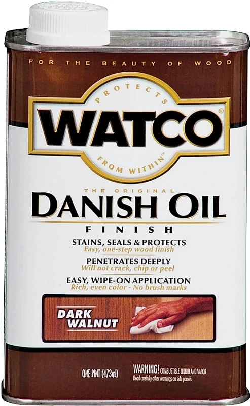 Danish Oil Wood Finish, Dark Walnut, 1-Pt.