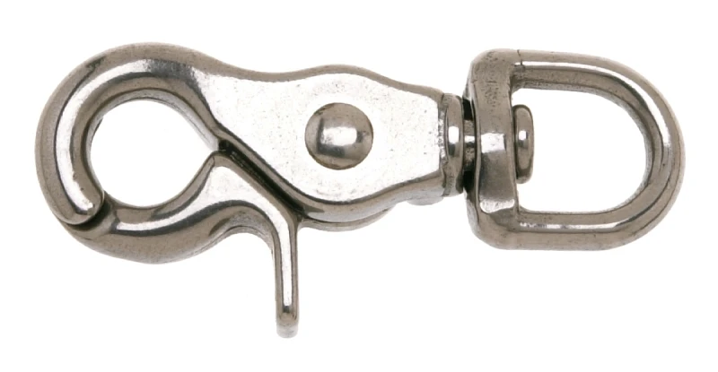 Stainless Steel Swiveling Round Eye Trigger Snap, 1/2 In.