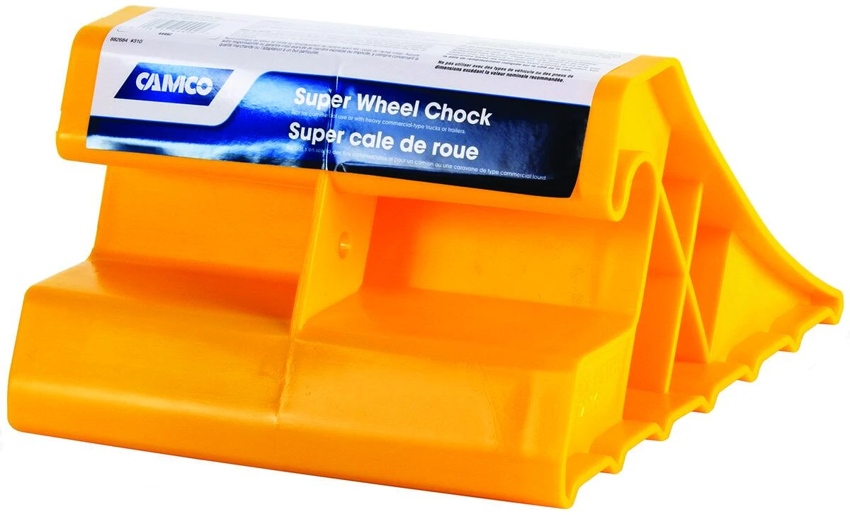 Camco USA 44492 Wheel Stop Chock, Plastic, Yellow, For: Tires Up to 29 in