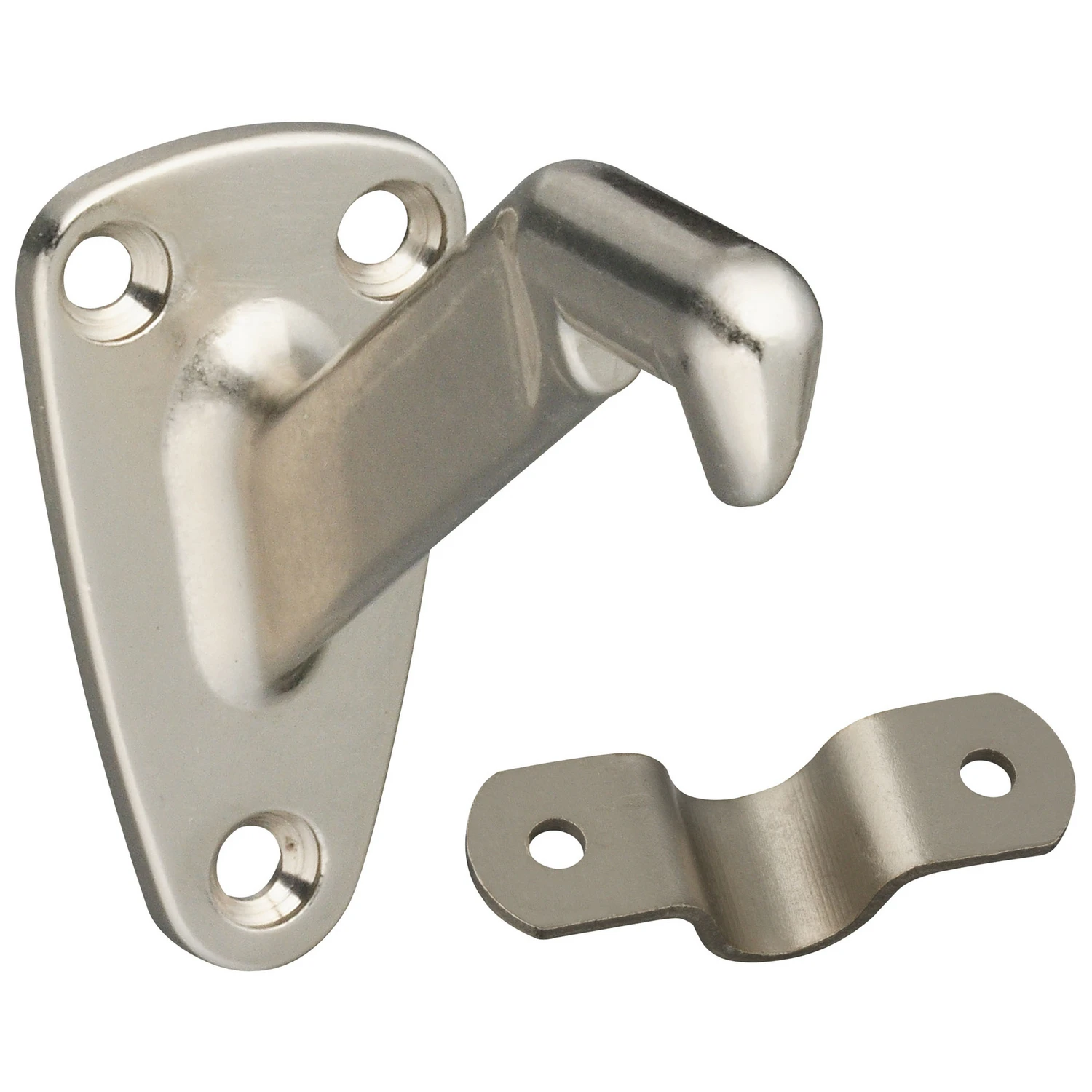 2-Pc.Heavy Duty Handrail Bracket, Satin Nickel