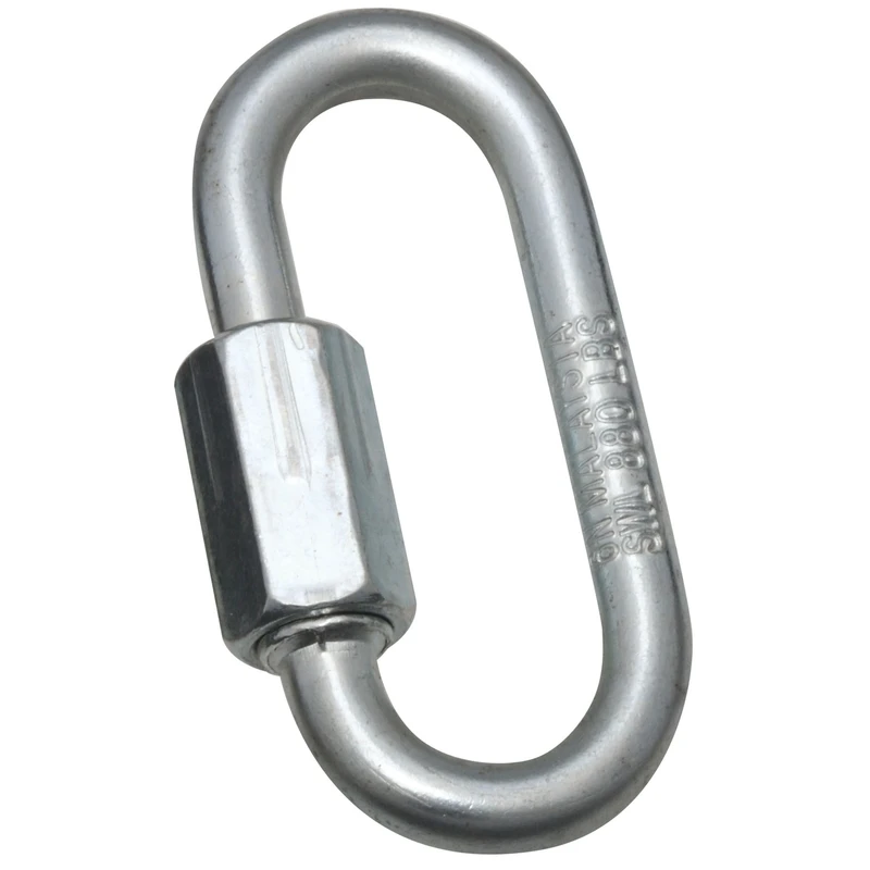 Chain Quick Connecting Link, Zinc, 1/4 In.