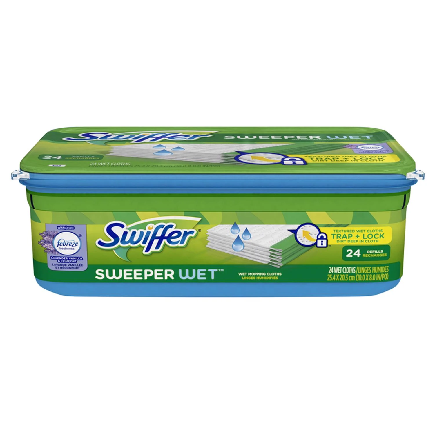 Swiffer Sweeper 3700015846 Wet Mopping Pad Refill, 24 Pad Capacity, Cotton, White