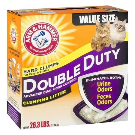Double Duty Clumping Cat Litter, 26.3 Pounds - Advanced Odor Control