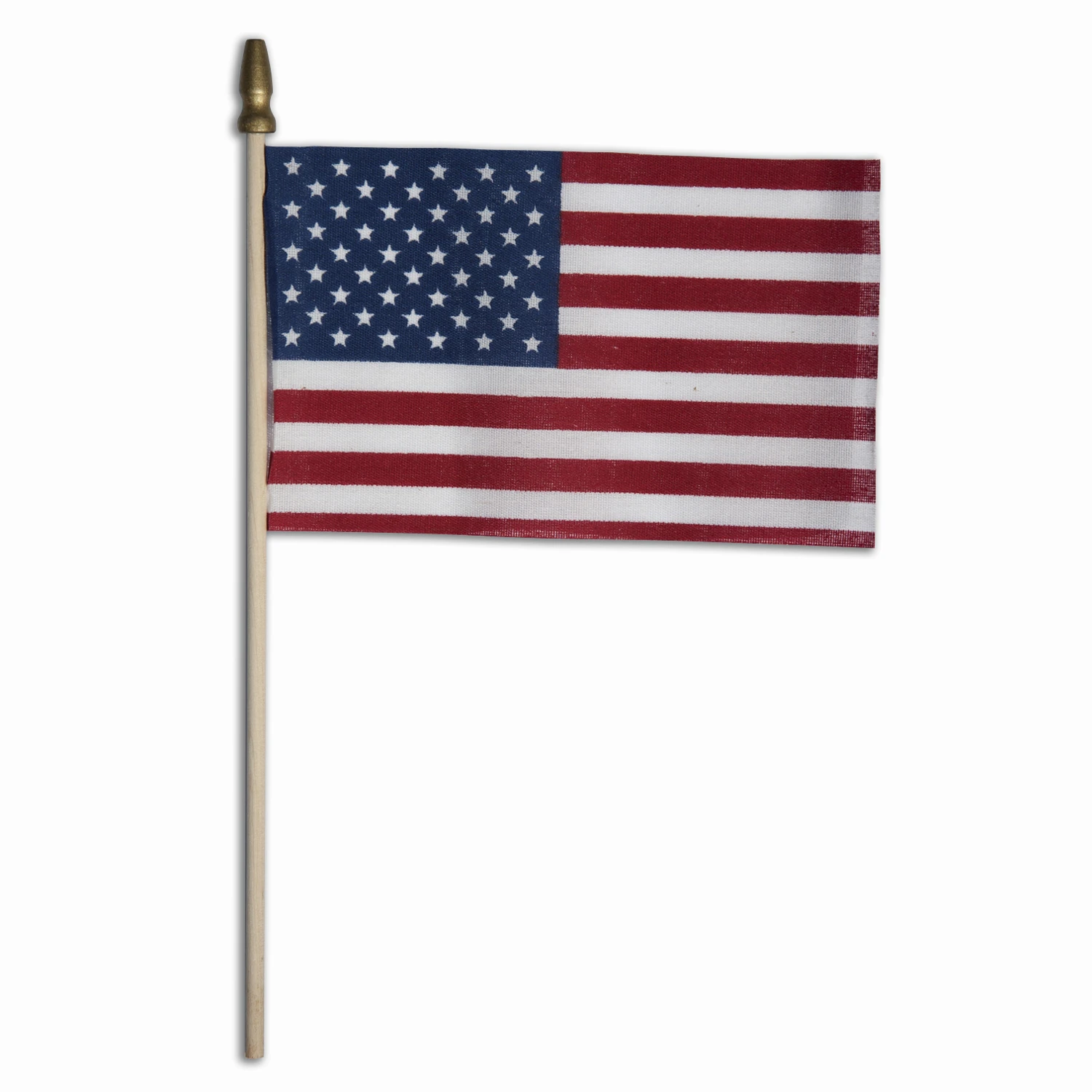 4 In. X 6 In. Polycotton Stick American Flag, 48 Pk, Model Use4d