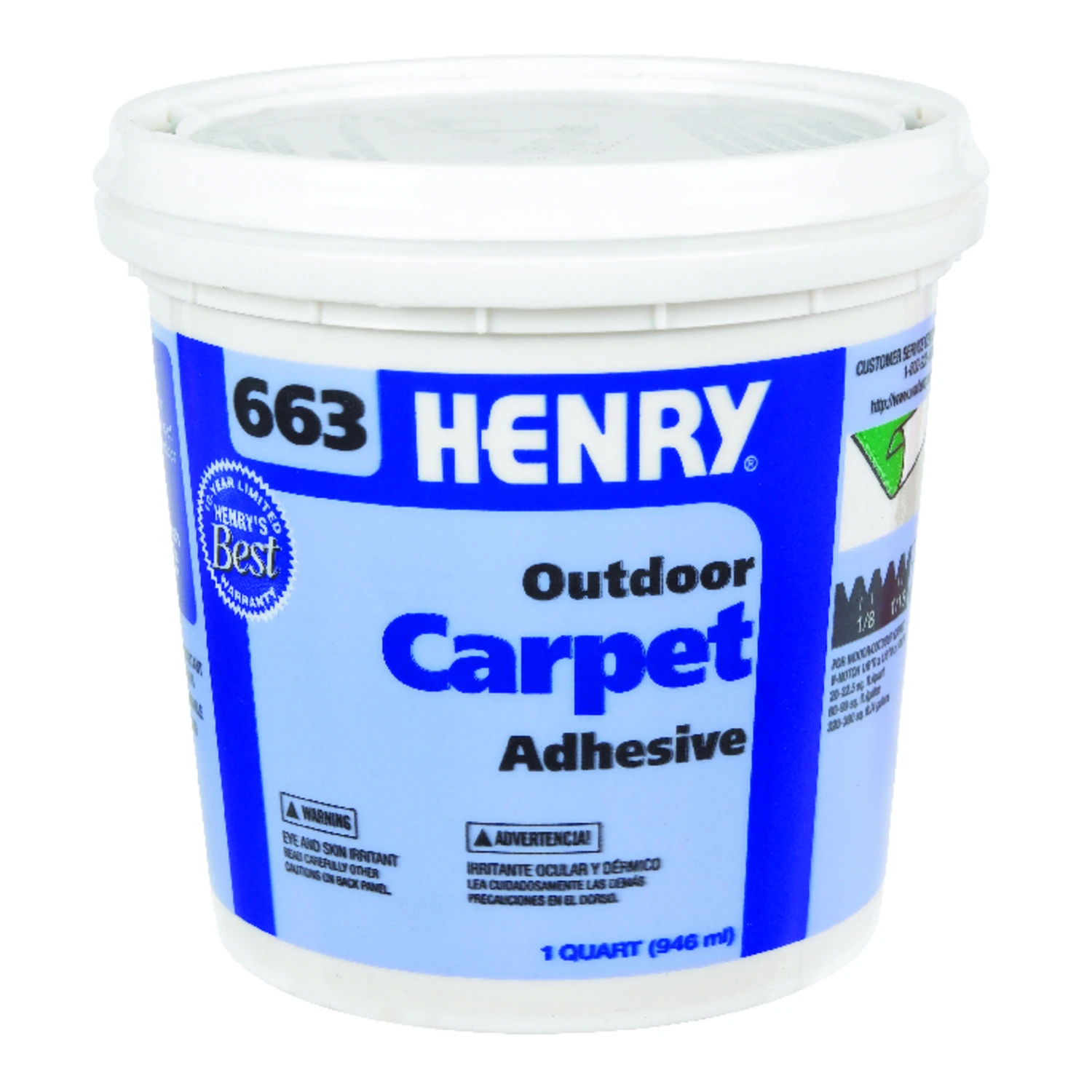 663 Outdoor Carpet Adhesive, 1-Qt.