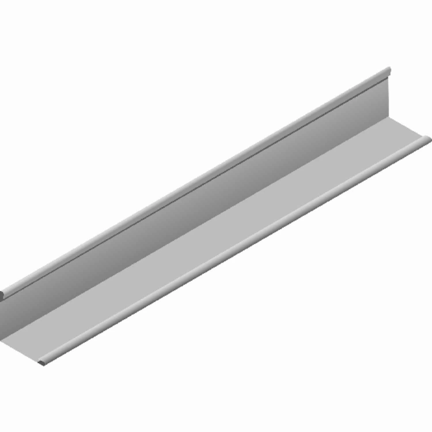 USG DONN SDX/SDXL Series SM7 Wall Molding, Galvanized Steel, Flat White