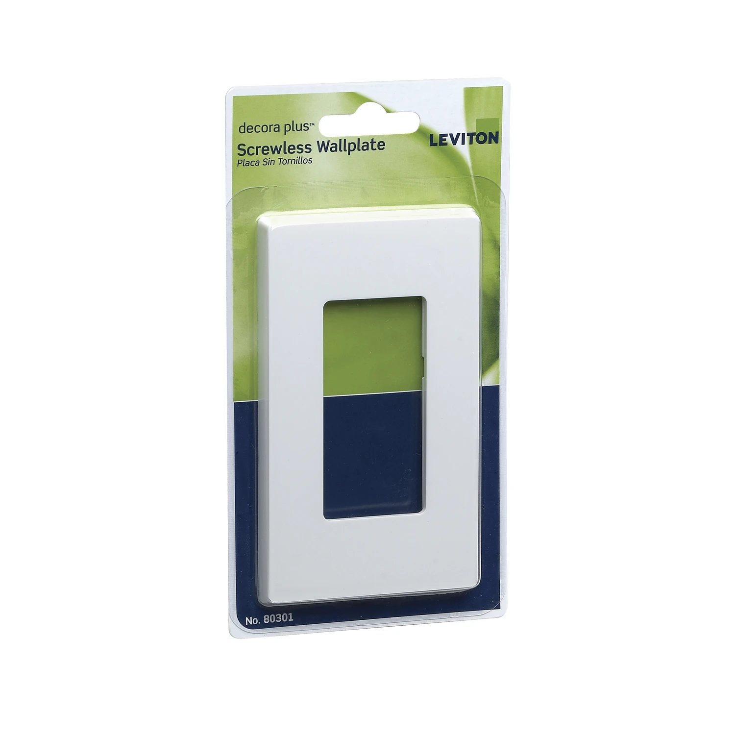 Decora Plus C42-80301-00W Wallplate, 4.61 in L, 2-3/4 in W, 1-Gang, Polycarbonate, White