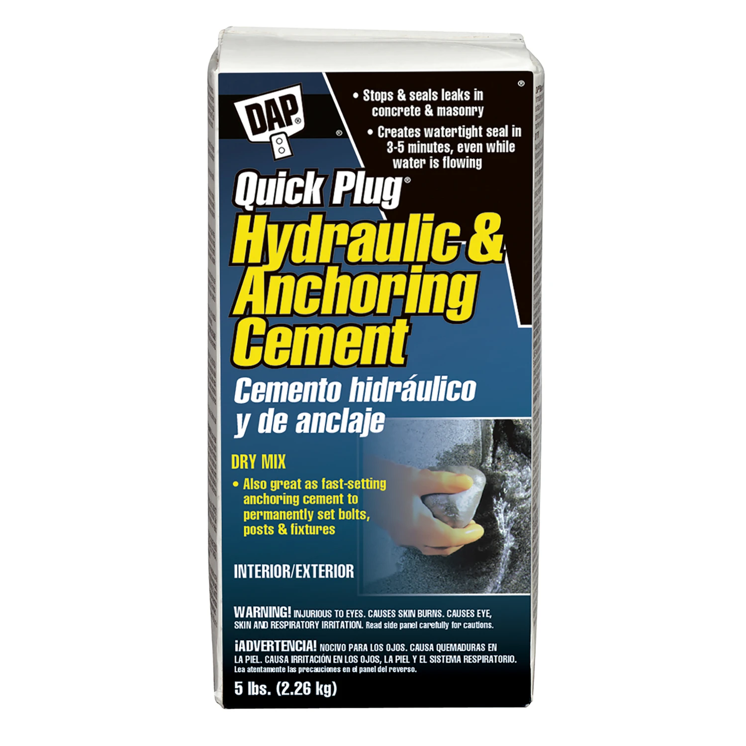 Quick Plug Hydraulic Cement, 5-Lbs.