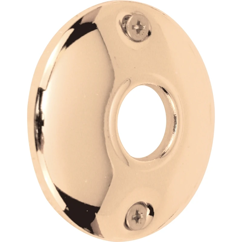 E 2282 2-1/4 In. Brass Plated Steel Door Knob Rosettes 2 Pk