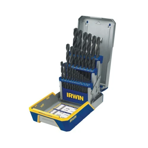 3018004 Heavy-duty 29-piece Hss Black Oxide Drill Bit Set, 1/16-1/2 In