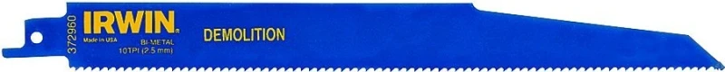 372960p5 Reciprocating Saw Blade 9 In L, 10 Tpi, Bi-metal, 5 Pk