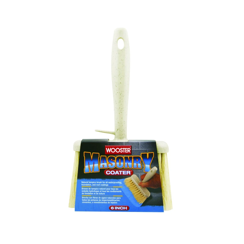 6 In. Straight Masonry Coater Brush With Natural Tampico Bristles