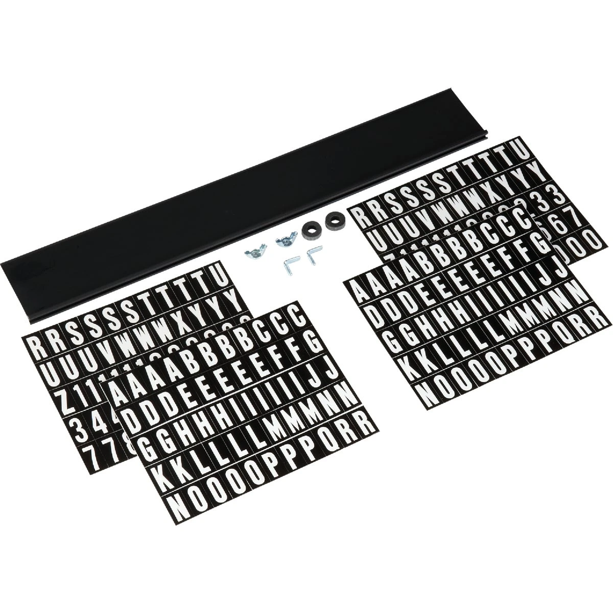 Ak-270 Mailbox Name And Address Kit, 18 In L, Plastic, Includes 228 Letters/numbers