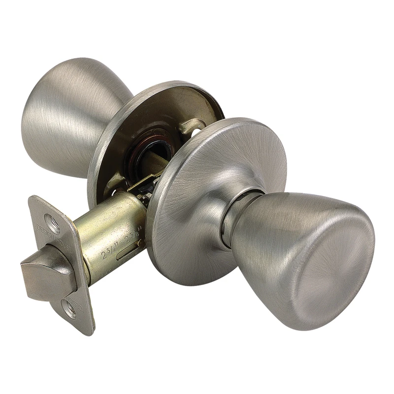Tulip Satin Nickel Passage Hall/closet Door Knob With Adjustable Backset